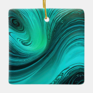 Adorno De Cerámica Olas de aguas azules "Tarifa"