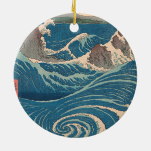 Adorno De Cerámica Olas japonesas Naruto Remolino Arte Oceánico