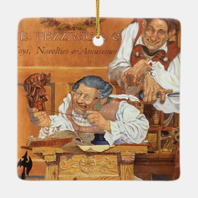 Adorno De Cerámica Old Fezziwig (Reverso)