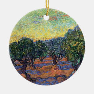 Adorno De Cerámica Olivar de Vincent Van Gogh Impresionismo Arte