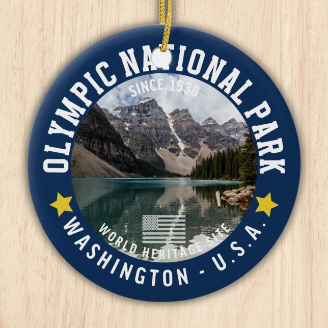Adorno De Cerámica Olympic Naional Park Photo Forest Landscape (Subido por el creador)