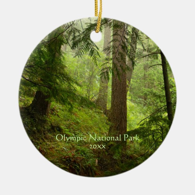 Adorno De Cerámica Olympic National Park Rainforest Photo (Frente)