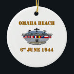 Adorno De Cerámica Omaha Beach 6th June 1944<br><div class="desc">Omaha Beach 6th June 1944,  Normandy landings</div>