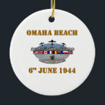 Adorno De Cerámica Omaha Beach 6th June 1944<br><div class="desc">Omaha Beach 6th June 1944,  Normandy landings</div>