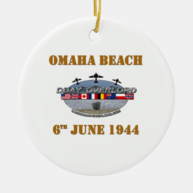Adorno De Cerámica Omaha Beach 6th June 1944 (Frente)