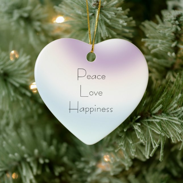 Adorno De Cerámica Ombre blanco azul púrpura (Árbol)