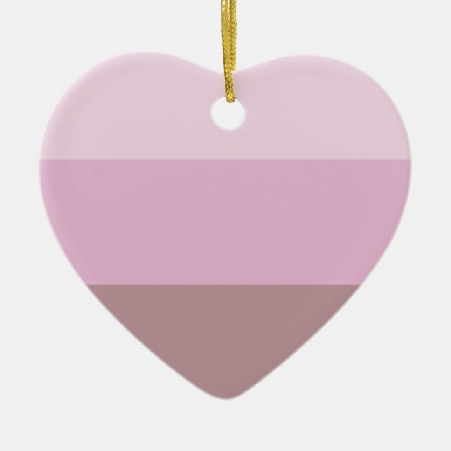 Adorno De Cerámica Ombre rayado rosado púrpura (Frente)