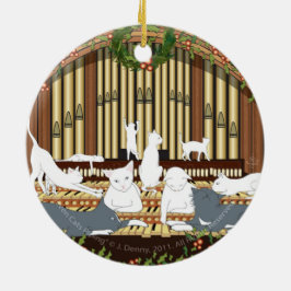 Adorno De Cerámica Once gatos que instalaban tubos… el doble echaron