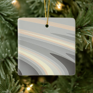 Adorno De Cerámica ondas rosa amarillas grises