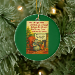 Adorno De Cerámica One Drunken' Mouse – Christmas Card Chaos