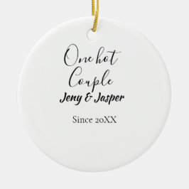 Adorno De Cerámica One hot couple add name since 20XX year date