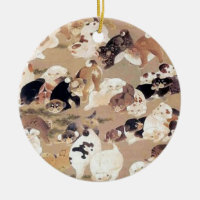 One Hundred Dogs Illustration by Ito Jakuchu
