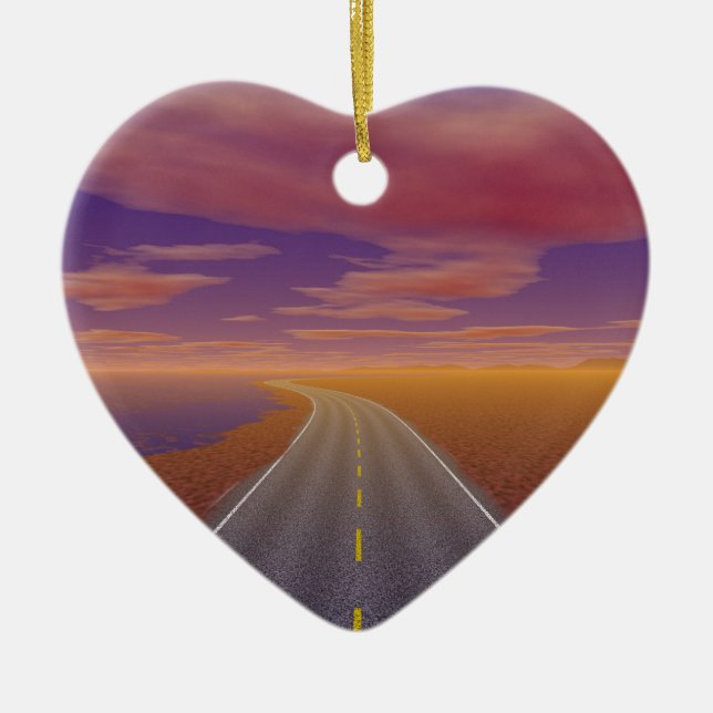 Adorno De Cerámica OnTheRoadAgain - Un camión solitario (Frente)