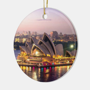 Adorno De Cerámica Ópera de Sidney por la noche