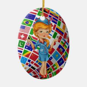 Adorno De Cerámica Operador de vuelo - SRF