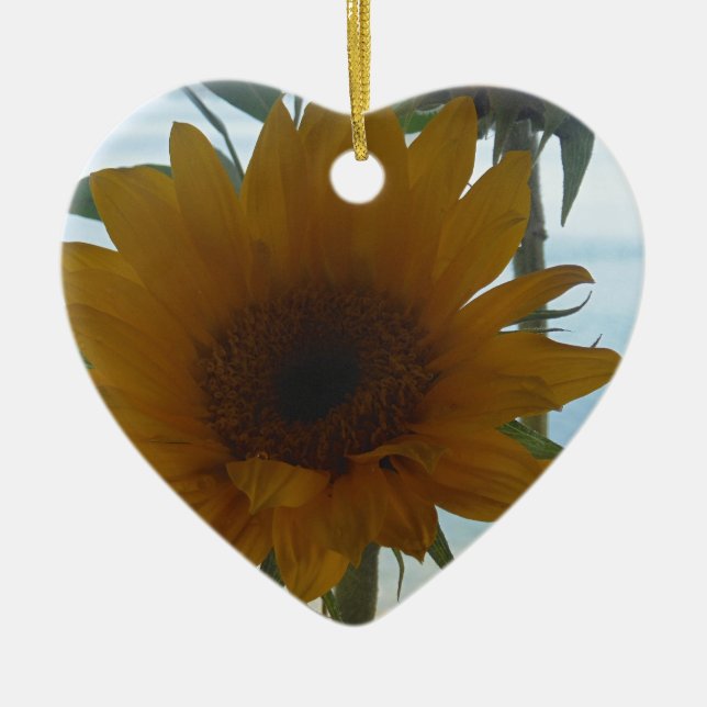 Adorno De Cerámica Opinión del lago sunflower (Frente)