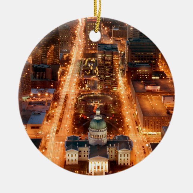 Adorno De Cerámica Opinión del navidad de St. Louis (Frente)