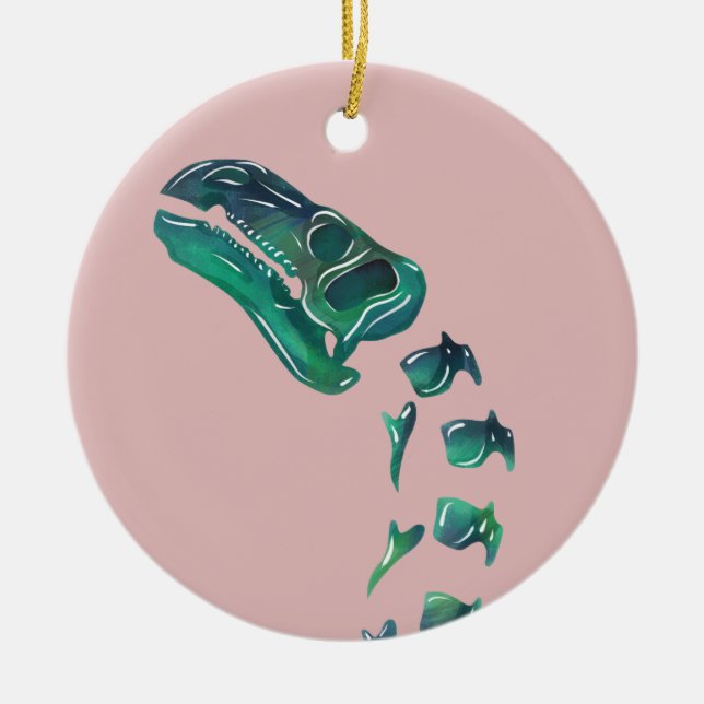 Adorno De Cerámica Óptico Iguanodon Dinosaurio (Frente)