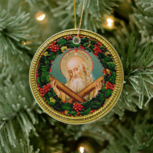 Adorno De Cerámica Oración de la Novena de Navidad de San Andrés