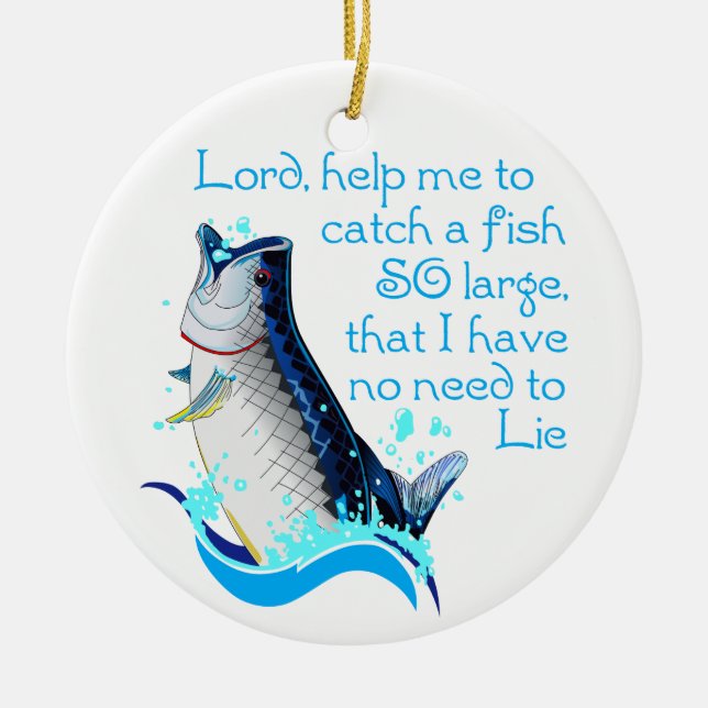 Adorno De Cerámica Oración de pesca (Frente)
