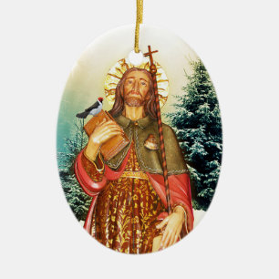 Adorno De Cerámica Oración de San Rocco Oval