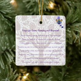 Adorno De Cerámica Oración por limpieza y alineación divina