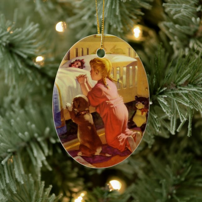 Adorno De Cerámica Oraciones en tiempos de cama, Chica con pipa, reli (Árbol)