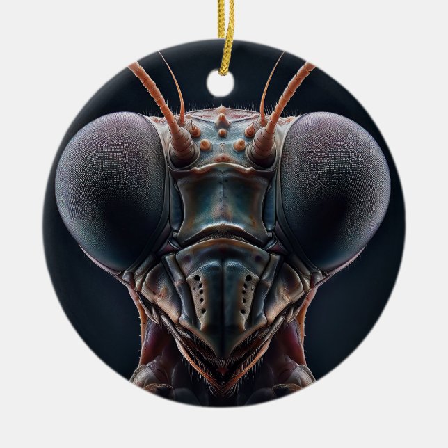 Adorno De Cerámica Orar a los mantis cerrar macro (Frente)