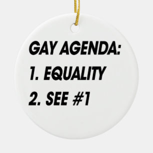ADORNO DE CERÁMICA ORDEN DEL DÍA GAY - IGUALDAD