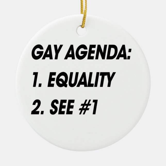 ADORNO DE CERÁMICA ORDEN DEL DÍA GAY - IGUALDAD (Frente)