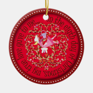 ADORNO DE CERÁMICA ORDEÑO DE OCHO CRIADAS A