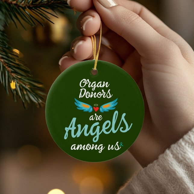 Adorno De Cerámica Organ Donors are Angels Among Us Ornament (Subido por el creador)