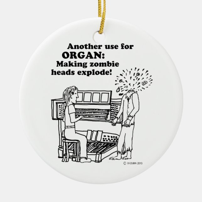 Adorno De Cerámica Organ "Zombie Explode" (Frente)