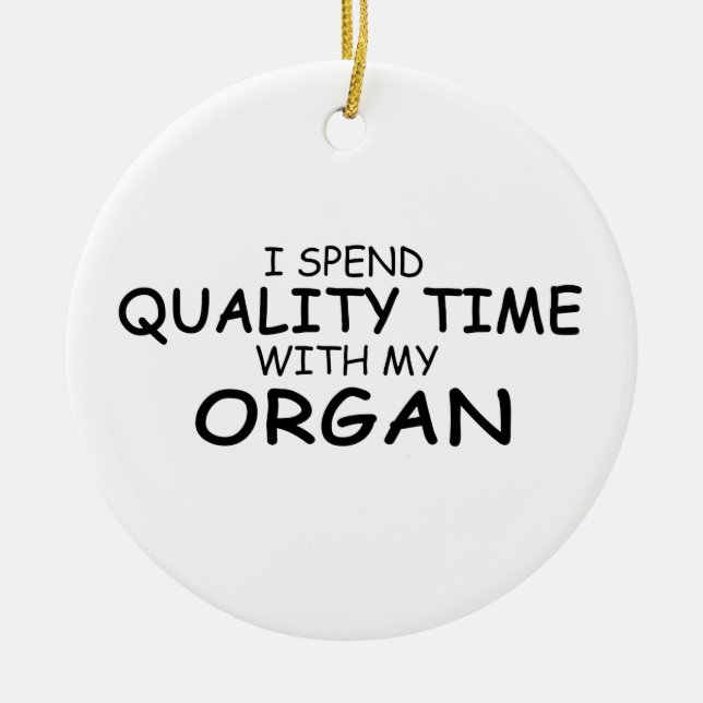 Adorno De Cerámica Órgano de tiempo de calidad (Frente)