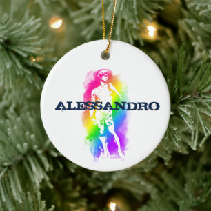 Adorno De Cerámica Orgullo arcoiris italiano personalizado