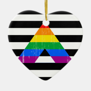 Adorno De Cerámica Orgullo de aliado heterosexual angustiado