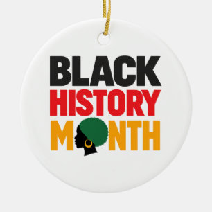 Adorno De Cerámica Orgullo del Mes de la Historia Negra Patrimonio Cu