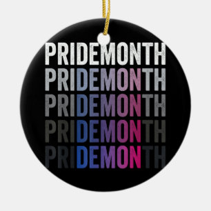 Adorno De Cerámica Orgullo Demonio Bisexual Mes del Orgullo Bi LGBTQ 