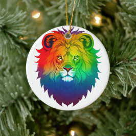 Adorno De Cerámica Orgullo Gay de Cabeza León