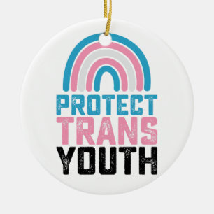 Adorno De Cerámica Orgullo LGBT Protege Jóvenes Transgénero Niños