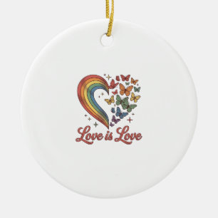 Adorno De Cerámica Orgullo Mariposa Corazón Amor Es Amor Diseño de Ca