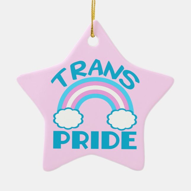 Adorno De Cerámica Orgullo transgénero (Frente)