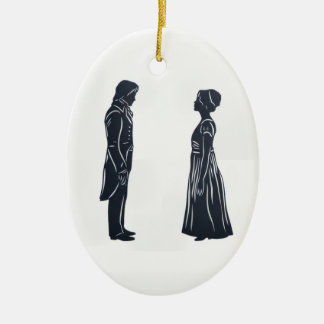 Adorno De Cerámica Orgullo y Prejuicio Elizabeth y Darcy