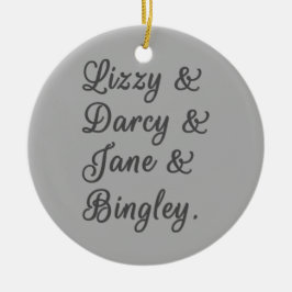 Adorno De Cerámica Orgullo y prejuicio Parejas I