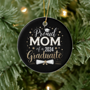 Adorno De Cerámica Orgullosa Madre De Un Senior De La Clase De Gradua