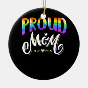 Adorno De Cerámica Orgullosa madre LGBT Orgullo gay arcoiris lesbiana