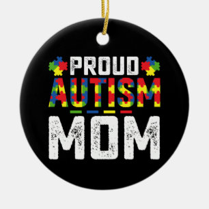 Adorno De Cerámica Orgulloso autismo mamá Conciencia Familia autista