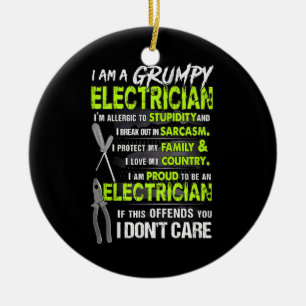 Adorno De Cerámica Orgulloso de ser un electricista