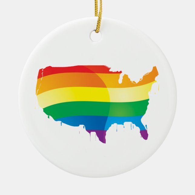 ADORNO DE CERÁMICA ORGULLOSO ESTADOS UNIDOS (Frente)