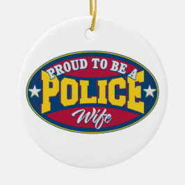 Adorno De Cerámica Orgulloso ser una esposa de la policía